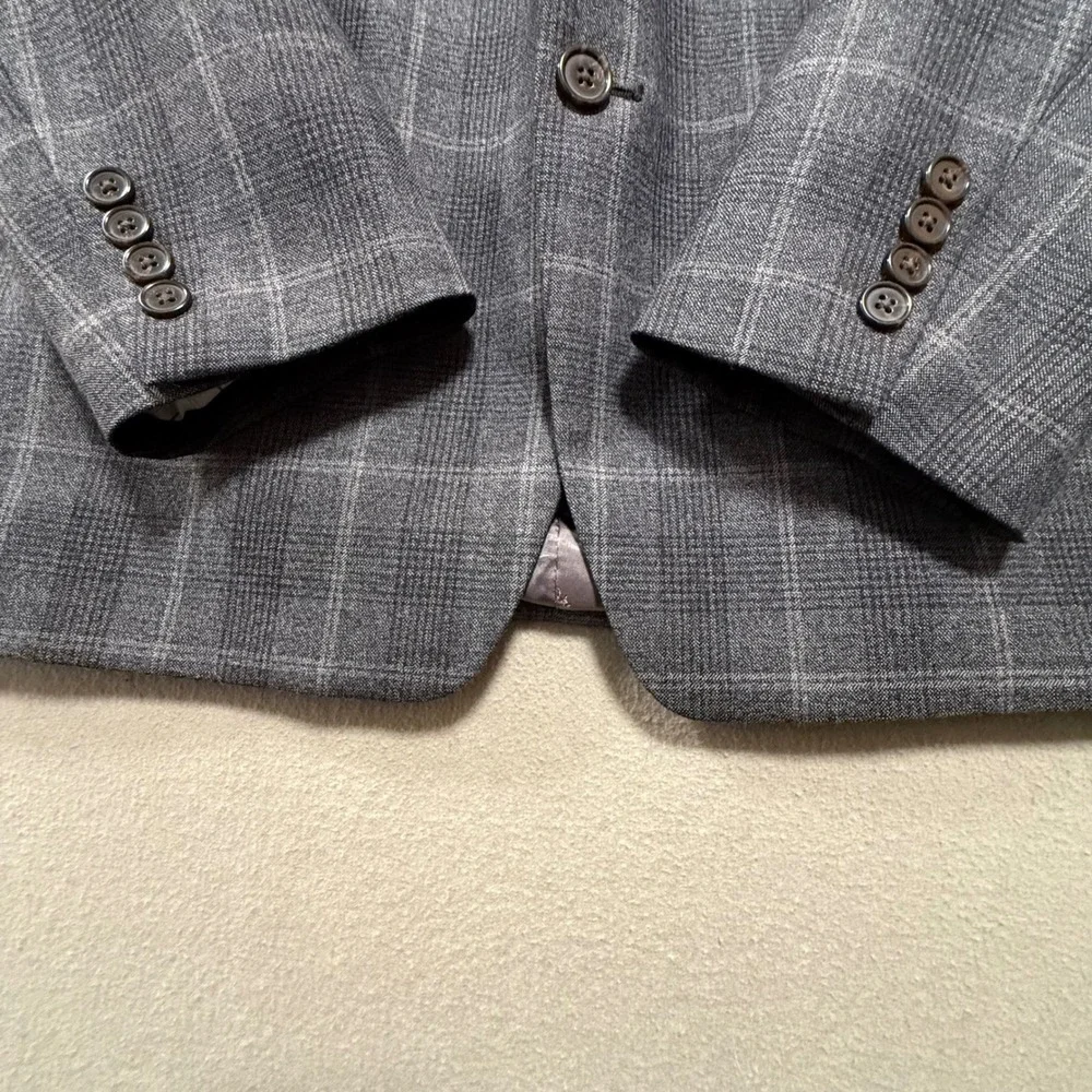 Lauren‎ Ralph Lauren Wool Blend Window Pane Check Blazer Sport Jacket Men 46R
